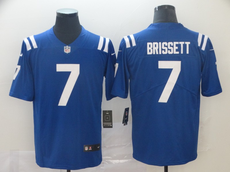 Men Nike Indianapolis Colts #7 Brissett 2019 Vapor Untouchable blue Inverted Legend Limited Jersey->minnesota vikings->NFL Jersey